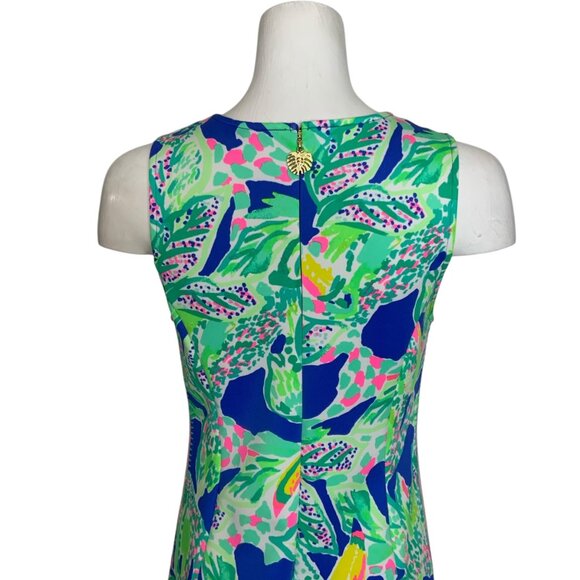 Lilly Pulitzer Mila Shift Dress S Beckon Blue Wake Up Call - Picture 8 of 12